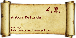 Anton Melinda névjegykártya