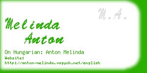 melinda anton business card